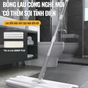 Cây lau nhà tự vắt thông minh bộ chổi lau nhà 360 độ đa năng bộ lau nhà 2 ngăn giặt vắt tiện