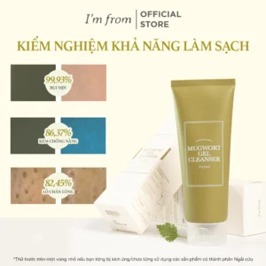 Sữa rửa mặt sạch sâu, dịu nhẹ cho da dầu, da mụn, da nhạy cảm I'm from Mugwort Gel Cleanser 150ml