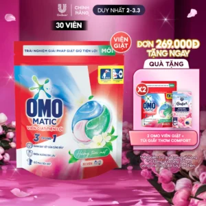 Túi viên giặt tiện lợi OMO 3 trong 1 (30-50viên/túi)