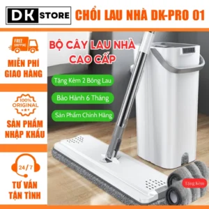 Cây Lau Nhà Tự Vắt Thông Minh Kèm Thùng, Chổi Lau Nhà Tự Vắt Thông Minh, Bộ Lau Nhà 360 Độ DKSTORE