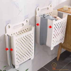Giỏ đựng quần áo bẩn gấp gọn, Túi đựng quần áo cho bé treo trong nhà tắm đa năng Elliver