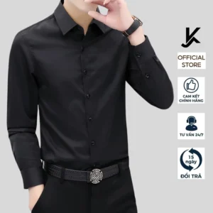 Áo sơ mi nam dài tay chất vải lụa thái phom vừa người tôn dáng KJ-Vua Quần Jeans