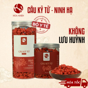 ￼Kỷ Tử đỏ (Hạt Kỳ Tử đỏ), Câu Kỷ Tử pha trà thảo mộc với Táo Đỏ, Long Nhãn, Hoa Cúc Chi - Hòa Nhiên