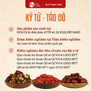 ￼Táo Đỏ Kỷ Tử, trà Táo Đỏ Kỷ Tử pha cùng Long Nhãn, hoa Cúc Chi - Hòa Nhiên
