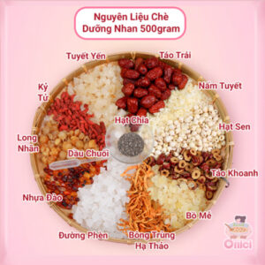 Chè dưỡng nhan tuyết yến Bếp của mẹ ONICI set nguyên liệu 12 15 chén