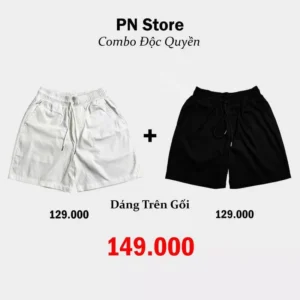 (Combo 2 Quần Short) Kaki Dù PN.STORE 1993 dáng Trên Gối Bản Nâng Cấp đường May Menswear Nam