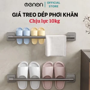 Giá Treo Dép Phơi Khăn Dán Tường Nhiều Size Nhôm Cao Cấp Tháo Lắp Dễ Dàng Không Cần Khoan Đục Oenen