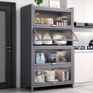 Giá để đồ nhà bếp thông quan tủ bát tủ Tủ tủ Tủ tủ Tủ đựng đồ gia dụng nhiều tầng tủ đựng đồ đa năng UA7X