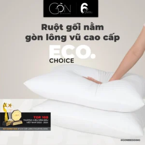 Ruột Gối Nằm Gòn Bedding 50x70 cm (01 cái) - Gòn Lông Vũ / Gòn Bi