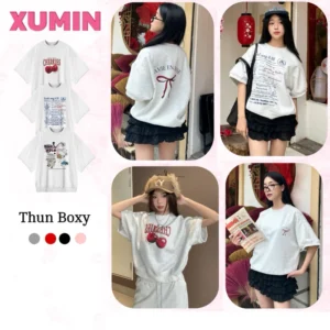 ( Deal Mở Bán BST Hè 2025 ) Dáng Boxy Chất 2 Da Trendy In Hình Nhiều Phân Loại