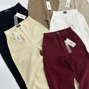 Quần Jean THE QUAO Nữ Lưng Cao Ống Suông R0707_491 (DÁNG NGẮN 100CM)