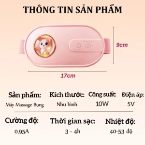 Máy Chườm Bụng Kinh Massage Làm Ấm Giảm Đau Cho Phụ Nữ Đến Kì – Hàng Chính Hãng