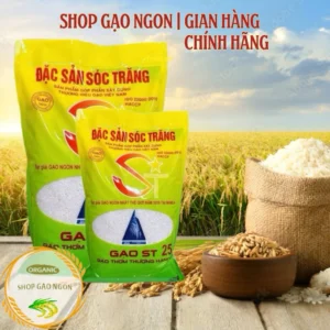 GẠO ST25 THƠM DẺO MỀM SÓC TRĂNG - NẤU CƠM THƠM , MỀM , DẺO , ĐẬM VỊ (Bọc 2 lớp)