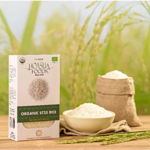 Gạo trắng hữu cơ ST25 Hoa Sữa Foods 1kg/hộp