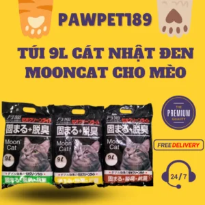 TÚI 9L CÁT NHẬT ĐEN MOONCAT CHO MÈO PET PAW SHOP FREE SHIP SHIP HOẢ TỐC HÀ NỘI
